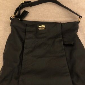 Coach Madison Isabelle Black Pebbled Leather Shoulder Hobo Bag A1373-21224